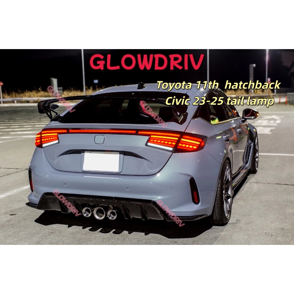 ไฟท้าย LED Honda hatchback Civic FK9 2023-2025 ไฟท้าย Assembly อัพเกรด lampu