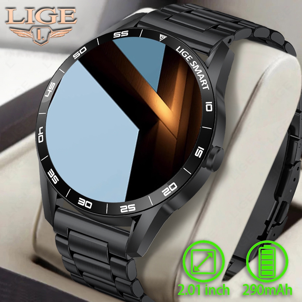 LIGE มัลติฟังก์ชั่น IP68 สมาร์ทวอทช์กันน้ําการตรวจจับออกซิเจนในเลือดกลางแจ้ง 123 + กีฬาบลูทูธโทร Smartwatch