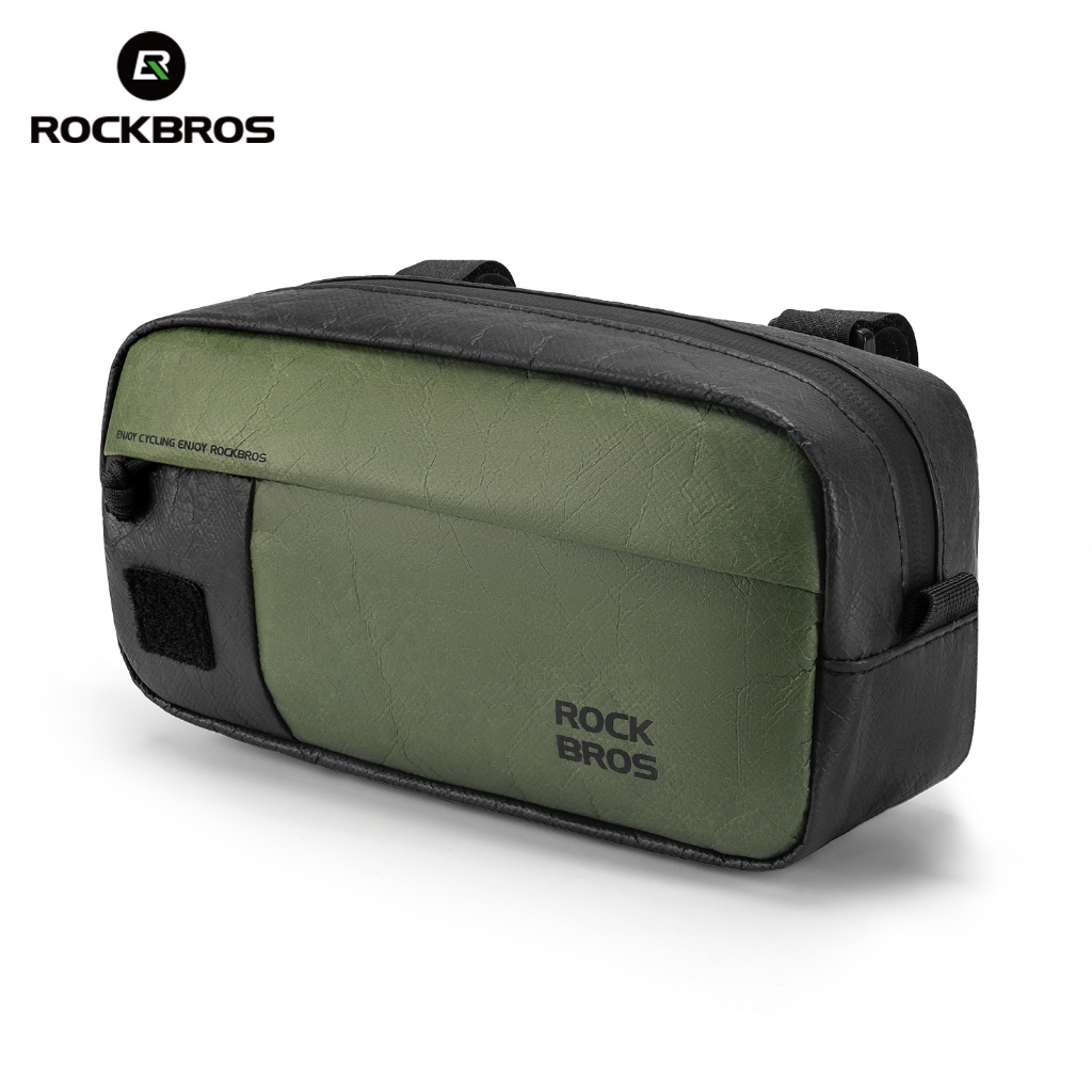 ROCKBROS กระเป๋าแฮนด์บาร์จักรยานจากวัสดุ Tyvek สิ่งแวดล้อม ขนาดทนทาน ใช้งานได้ทั้ง MTB และจักรยานเสือหมอบ