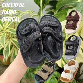 Cheerful Mario 14-20ซม รองเท้าเด็กหัดเดิน สำหรับชายและหญิงน่ารักหลายสีแบบสวมรัดส้น รองเท้ารัดส้นนิ่มแตะทารก