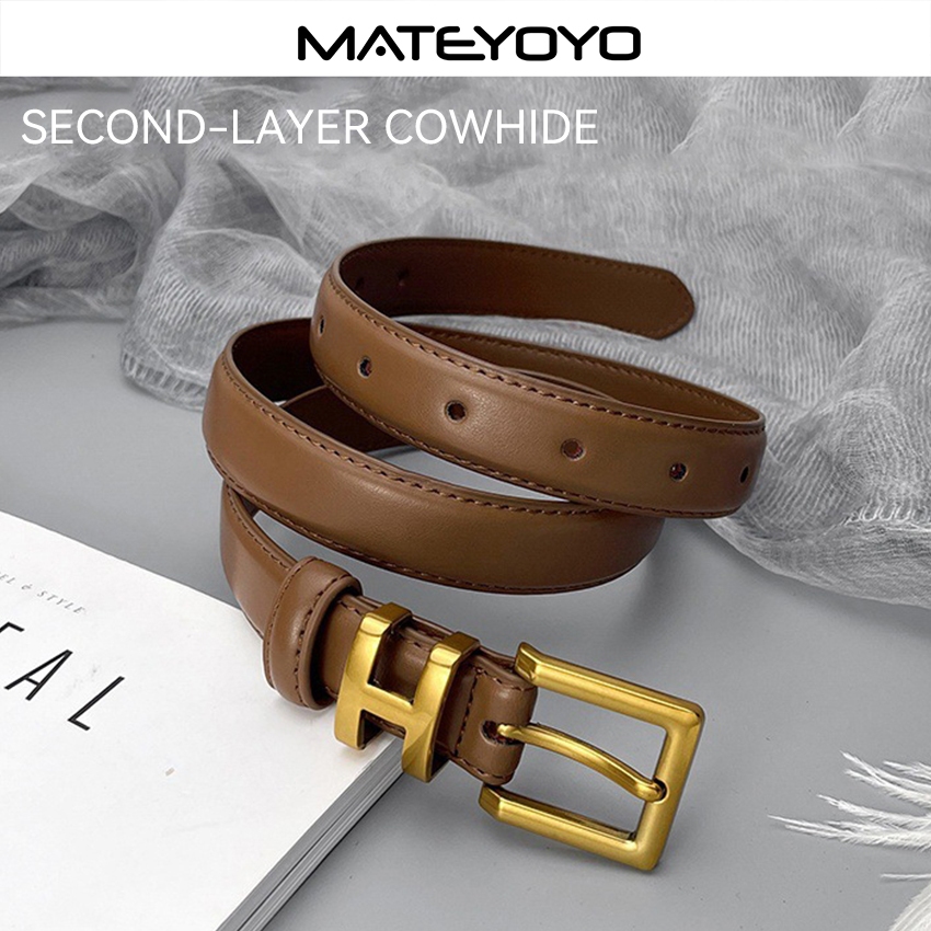 MATEYOYO เข็มขัดผู้หญิง Elegant แบบสายยาว ทำจากหนังวัวคุณภาพ สามารถปรับขนาดได้ ราคา ถูกที่สุด ดีลบีเคเค แกลเลอรีภาพที่ 5