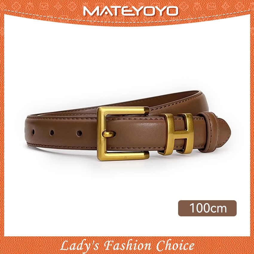 MATEYOYO เข็มขัดผู้หญิง Elegant แบบสายยาว ทำจากหนังวัวคุณภาพ สามารถปรับขนาดได้ ราคา ถูกที่สุด ดีลบีเคเค