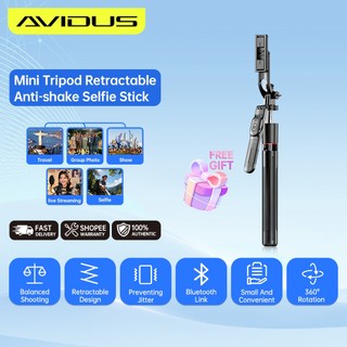AVIDUS R20 / R20 PRO Selfie Stick 170cm / 180cm With Bluetooth Remote Control Aluminum alloy Material Tripod Portable Anti-Shake Retractable