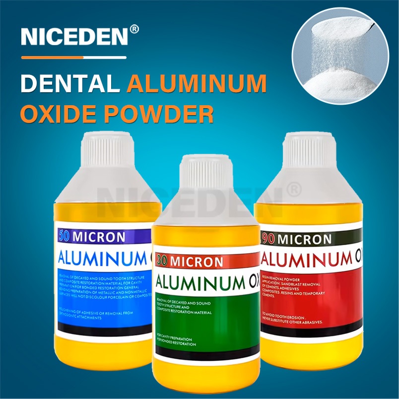 NICEDEN ผงสารส้มทันตกรรม 90/50/30um Micron Dental Aluminium Sandblaster ผงออกไซด์อลูมิเนียม