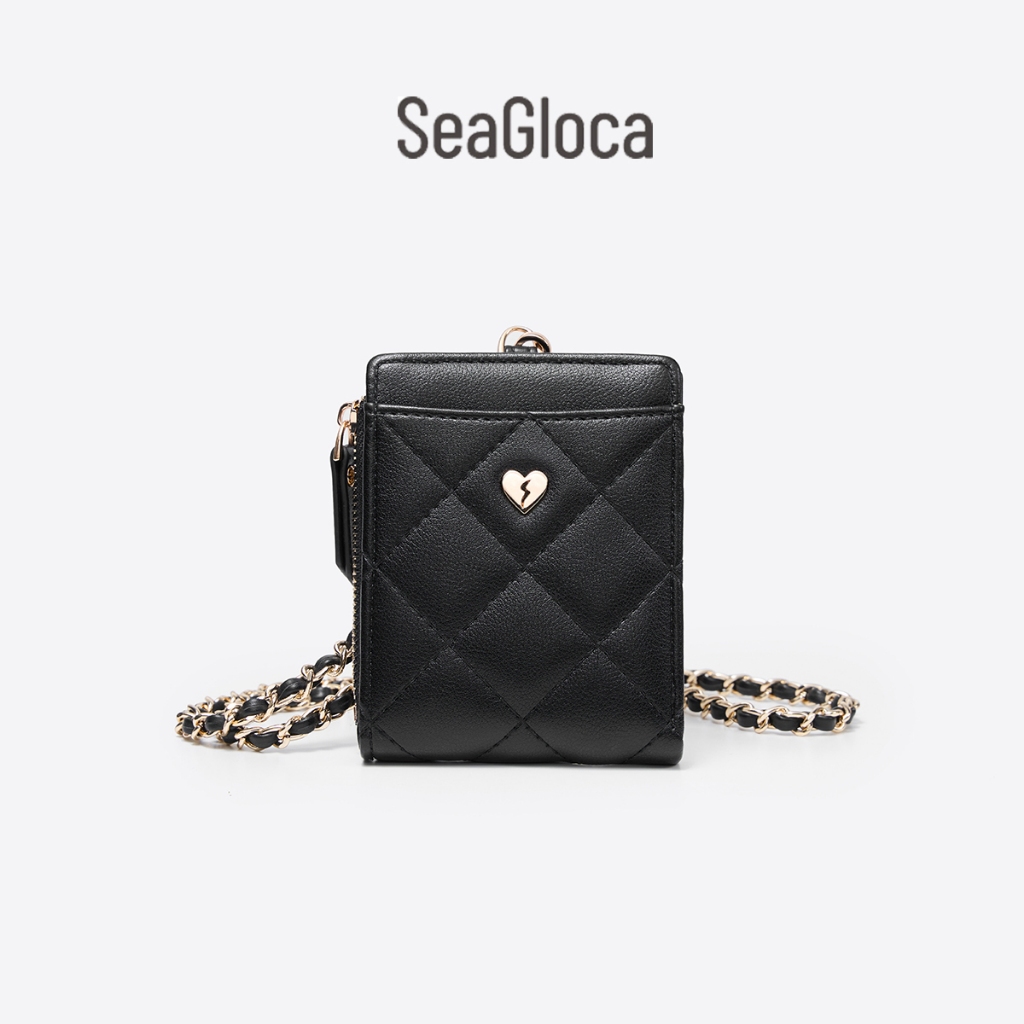 Seagloca เคสซิปหนังที่มีพื้นผิวพร้อมสายรัดโซ่ที่ถอดออกได้อเนกประสงค์สำหรับผู้หญิง 43