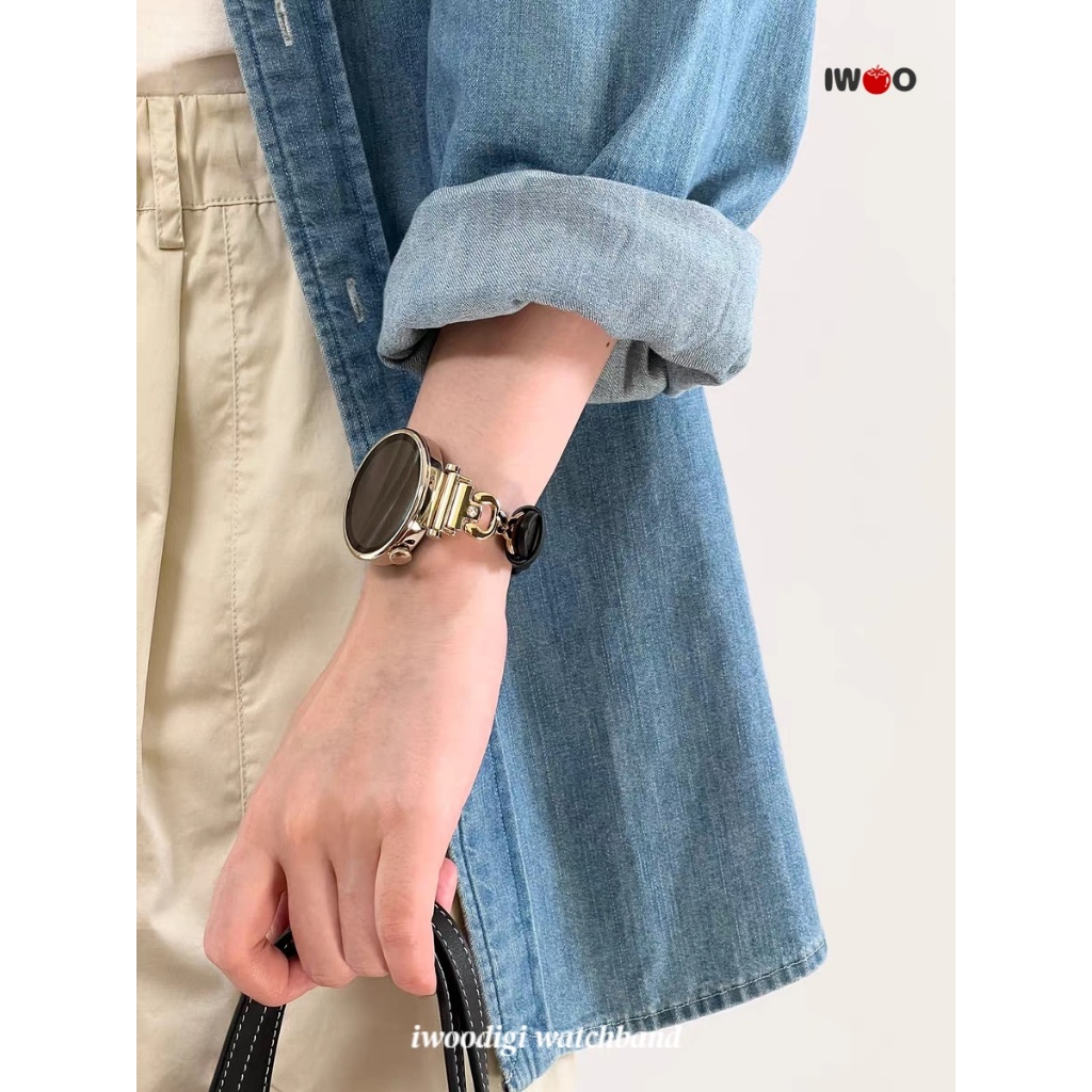 18 20 22 มม.สําหรับนาฬิกา Huawei GT6/GT5/5pro/GT4 41 มม./gt3 42 มม.46 มม.สุภาพสตรีผีเสื้อสายหนังแท้