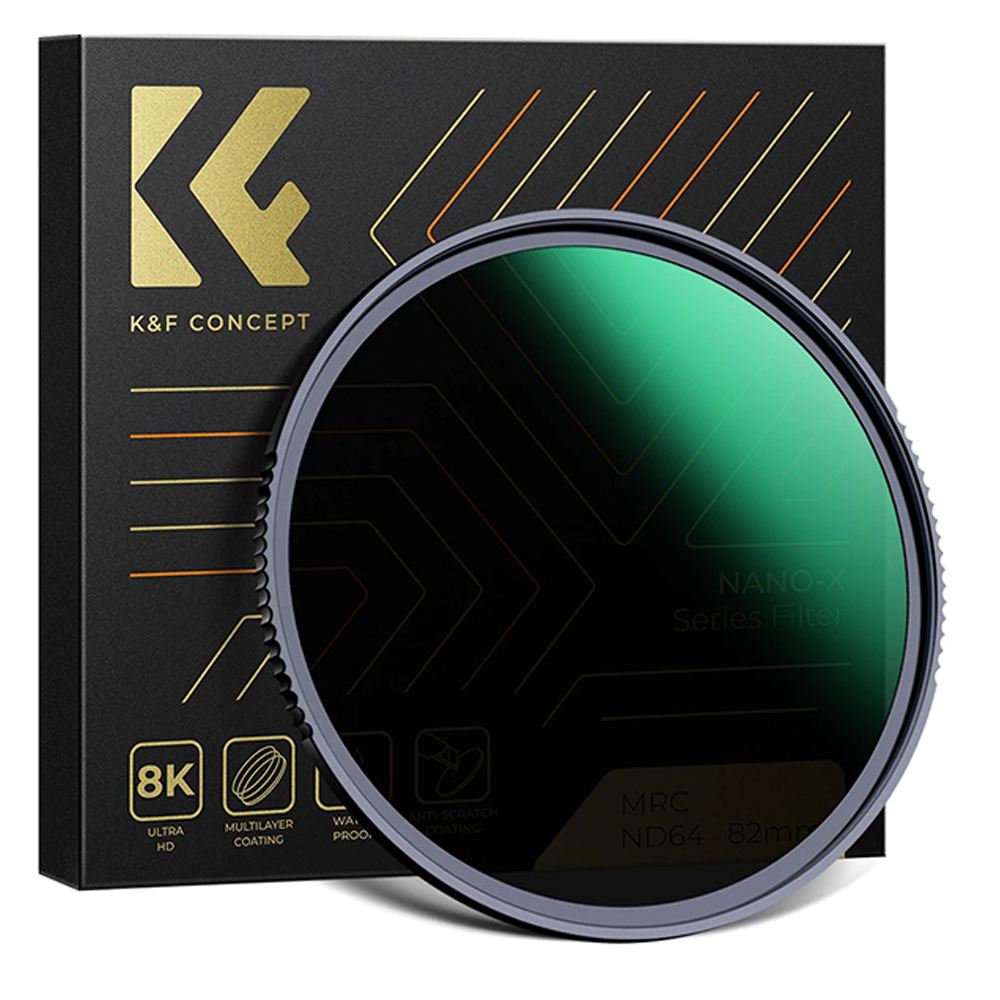 K&F CONCEPT NANO-X ND64 กระจกออปติคอลใสพิเศษ กันน้ํา กันรอยขีดข่วน