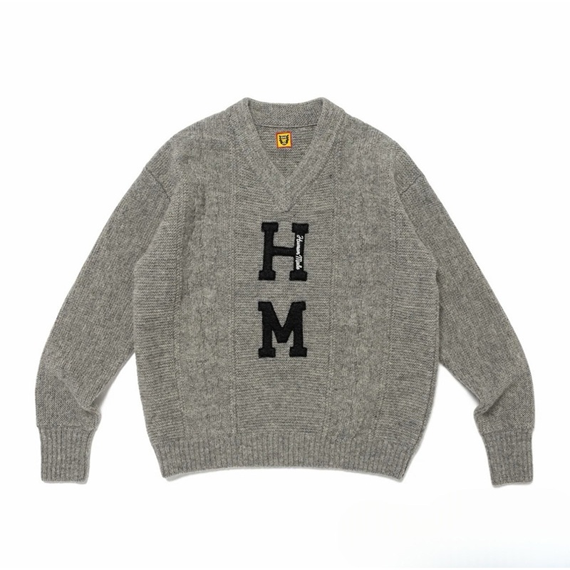 2025 แฟชั่นฤดูใบไม้ร่วงฤดูหนาว HUMAN MADE ถักเสื้อกันหนาวผู้ชายผู้หญิง All-match คุณภาพดีที่สุดตัวอั