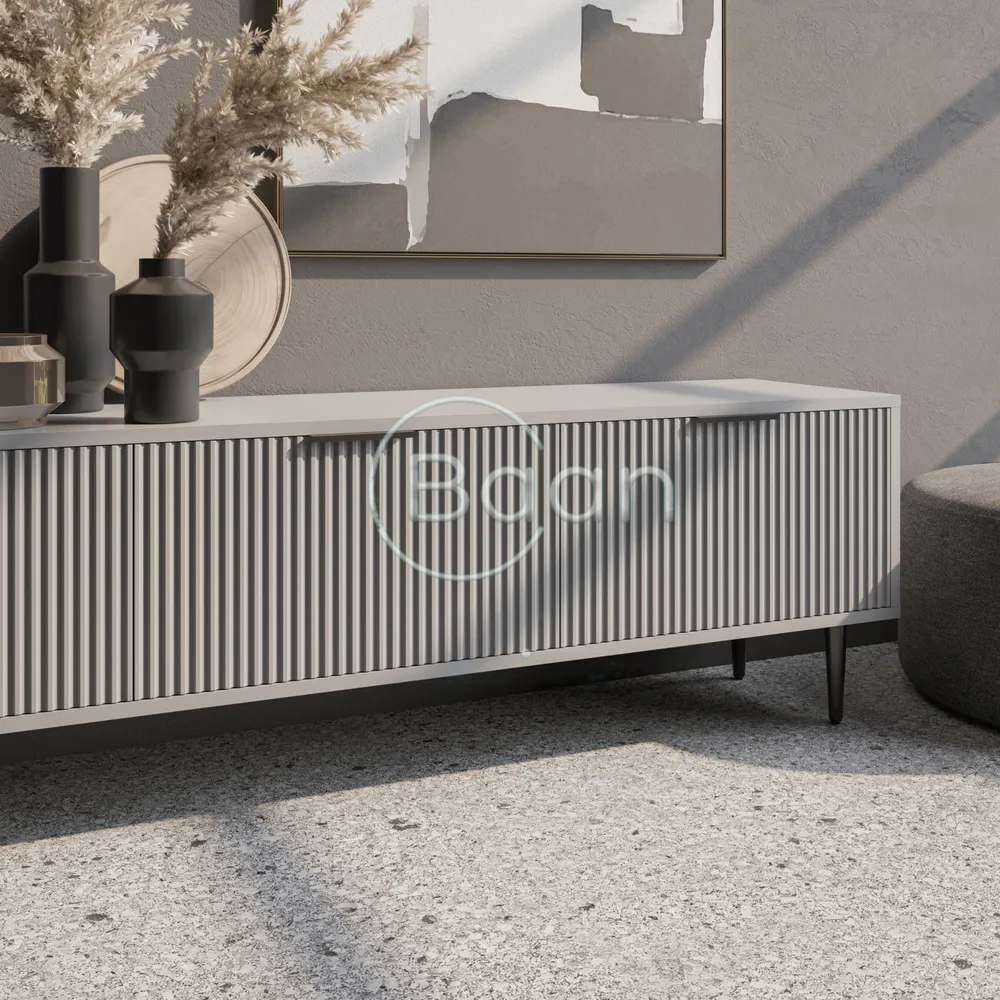 ตู้วางทีวีพร้อมที่เก็บของด้านข้าง นอร์ดิก ตู้เก็บของสไตล์โมเดิร์นตู้ทีวีทีวีเหมาะสําหรับห้องนั่งเล่นห้องนอนโรงแรม - รูปที่ 3