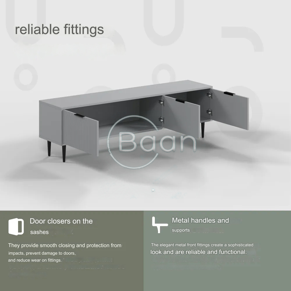 ตู้วางทีวีพร้อมที่เก็บของด้านข้าง นอร์ดิก ตู้เก็บของสไตล์โมเดิร์นตู้ทีวีทีวีเหมาะสําหรับห้องนั่งเล่นห้องนอนโรงแรม - รูปที่ 6