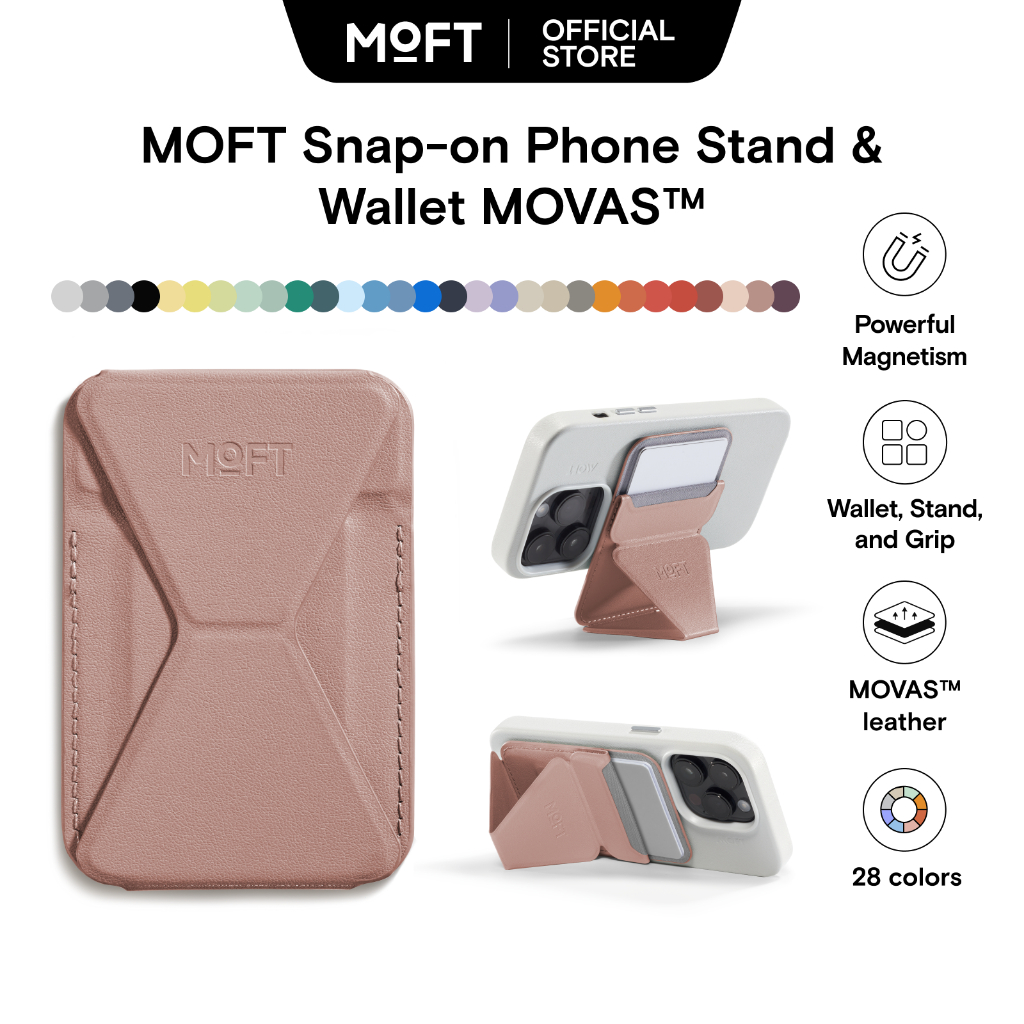 MOFT Snap-On Magnetic compatible ขาตั้งโทรศัพท์มือถือ กระเป๋าสตางค์ และช่องใส่บัตร สําหรับ For iPhon