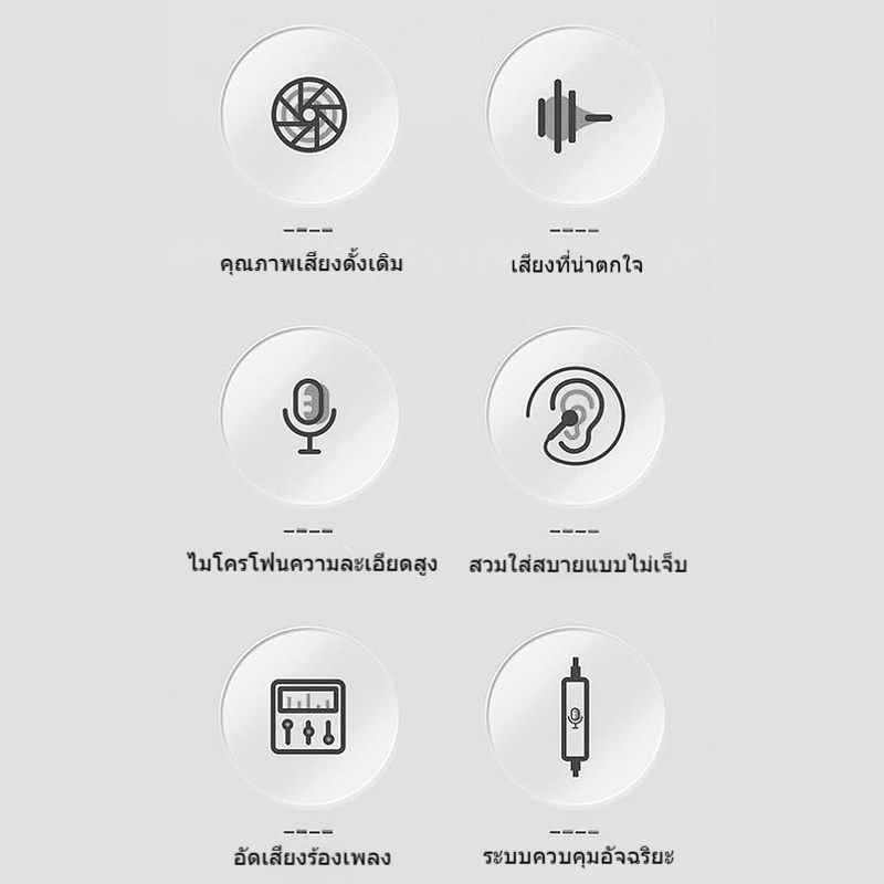 สําหรับ vivo โทรศัพท์มือถือสายหูฟังประเภท ค พร้อมไมค์หูฟังคุณภาพสูงเดิมเสียงยกเลิกหูฟังเอียร์บัดไมโครโฟนชุดหูฟังเล่นเกม - รูปที่ 3