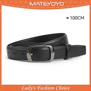 MATEYOYO เข็มขัดผู้หญิง PU ดีไซน์เรียบหรู ปรับขนาดได้