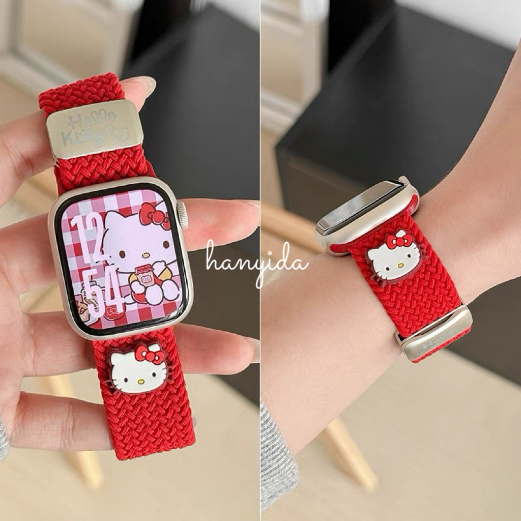 หัวเข็มขัดแม่เหล็กไนลอนใหม่สำหรับ iwatchs 1110 สายนาฬิกา Apple series 987se654 SE3 ultra3 46mm 49mm 45mm 42mm 44mm bracelet