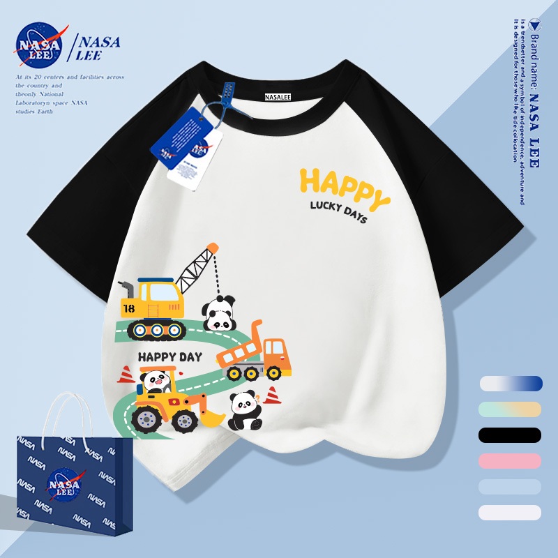 [จัดส่งภายในวันเดียวกัน] นาซ่า เสื้อยืดผ้าฝ้ายแท้สำหรับทั้งชายและหญิง สวมใส่สบาย ระบายอากาศได้ดี