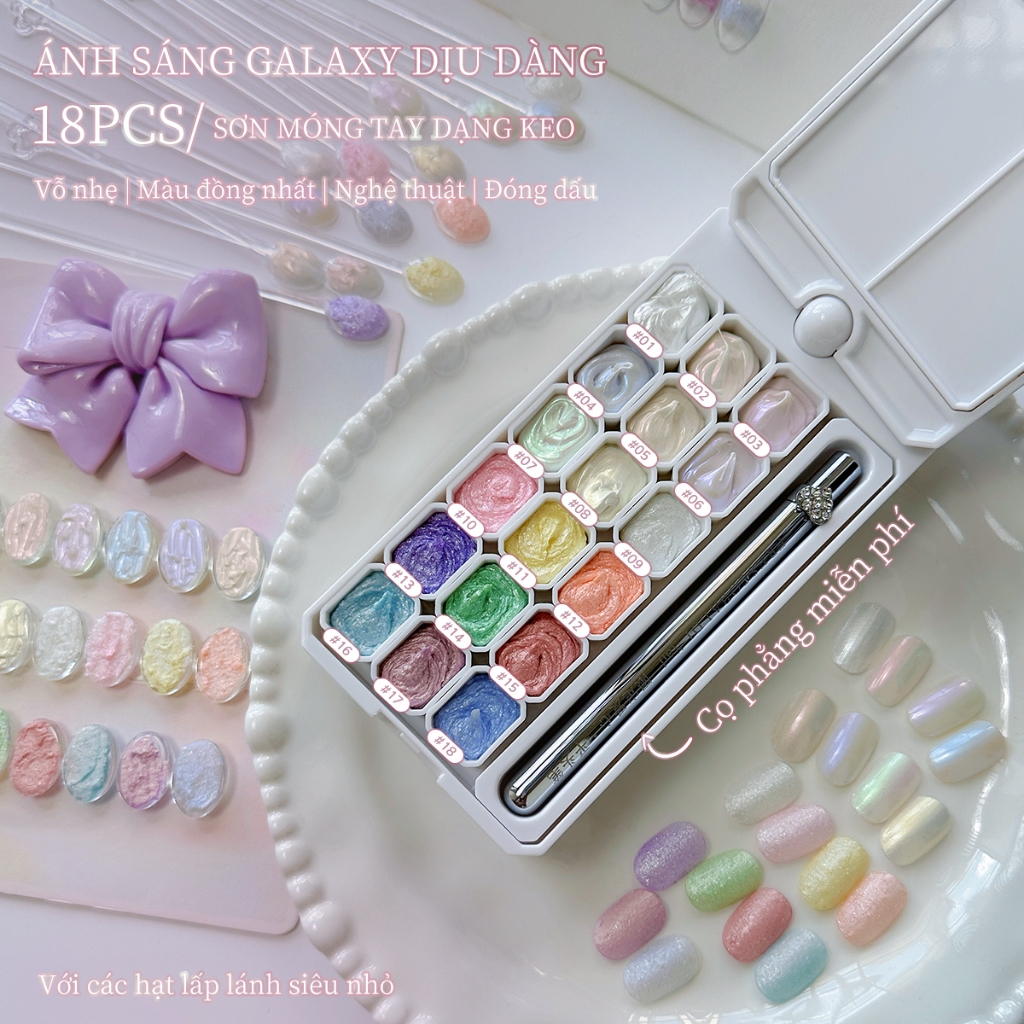 MORDDA Pearl White และ Pink Glitter Gel Nail Polish มี 18 สี สร้างรูปแบบ 3D ได้ เหมาะสําหรับร้านทําเล็บ