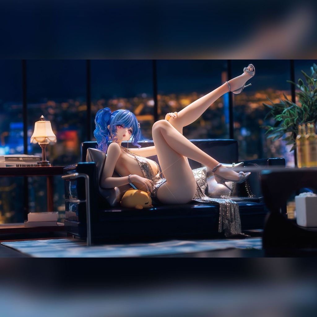 อะนิเมะขนาด 22 ซม. Azur Lane USS St. หลุยส์กับโซฟารูปการกระทําพีวีซีของเล่นสถานะรุ่นตกแต่งสก์ท็อปเคร