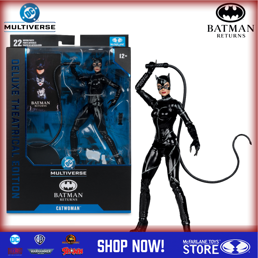 [มีในสต็อก] McFarlane Toys Catwoman (Batman Returns) (รุ่นดีลักซ์ Theatrical) แอ็คชั่นฟิกเกอร์ขนาด 7