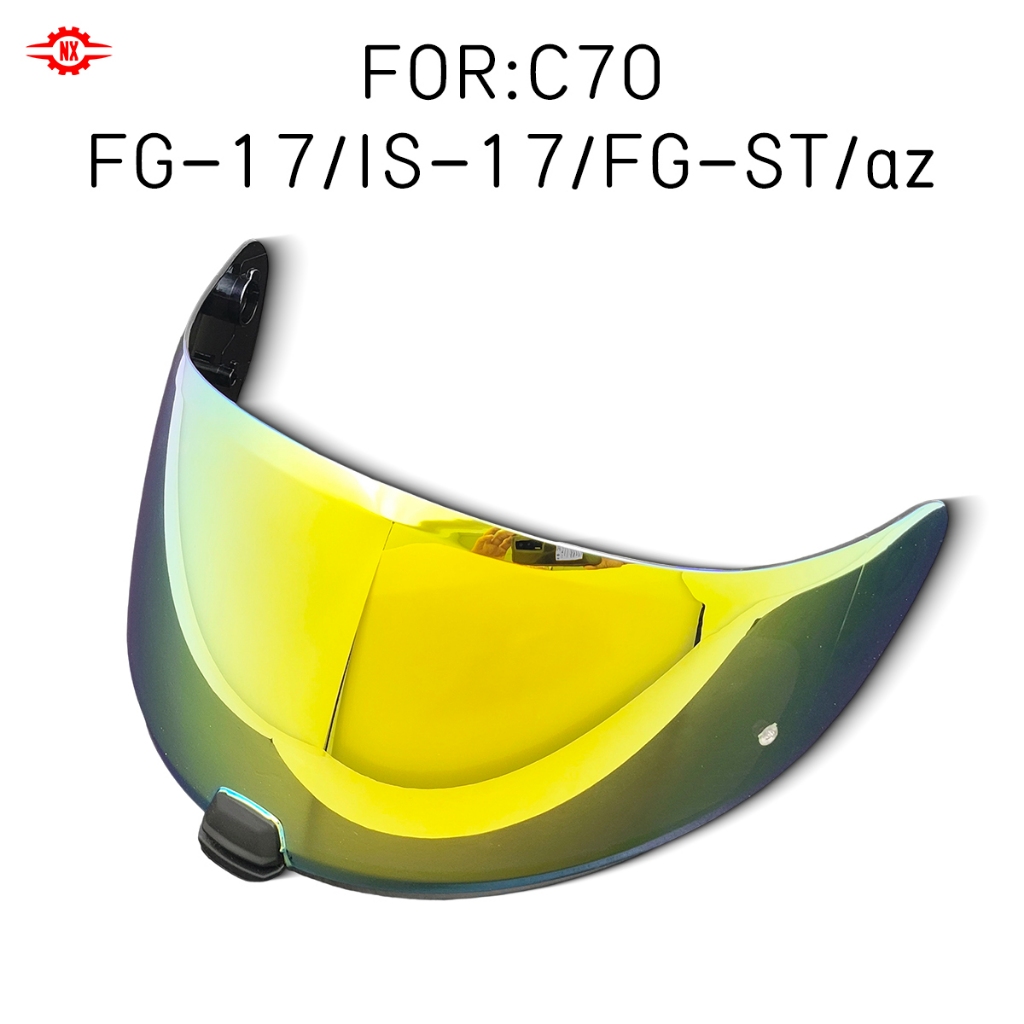 สําหรับ HJC C70 FG-17 IS-17 FG-ST az หมวกกันน็อคมอเตอร์ไซค์ที่รองรับ Sun Visor - เลนส์ PC, Sun/Wind/UV Shield, ป้องกันการระเบิด, หลายสี, HD View | เกียร์มอเตอร์ไซค์ + Photochromic & Anti-