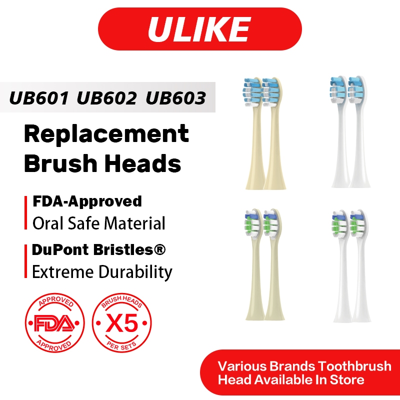 เปลี่ยนหัวแปรงสีฟันใช้งานร่วมกับ Ulike 5 PCS Professional หัวแปรงสีฟันไฟฟ้าหัวแปรง Refill สําหรับ Ul