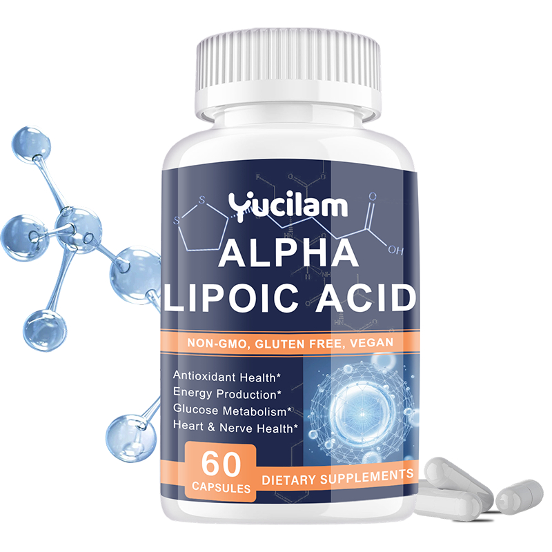 ALPHA LIPOMIC ACID อาหารเสริม 300 มก. รองรับสารต้านอนุมูลอิสระ, ผลิตพลังงาน, การเผาผลาญกลูโคส