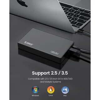 ORICO HDD Enclosure 3.5 นิ้ว SATA ฮาร์ดไดรฟ์ภายนอก USB 3.0 HDD กรณีเครื่องมือฟรีสําหรับ 3.5 "SATA HDD และ SSD(3588)
