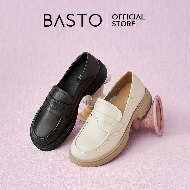 BASTO Women's Loafers Platform Shoes รองเท้า loafer รองเท้าส้นตึก UFF01