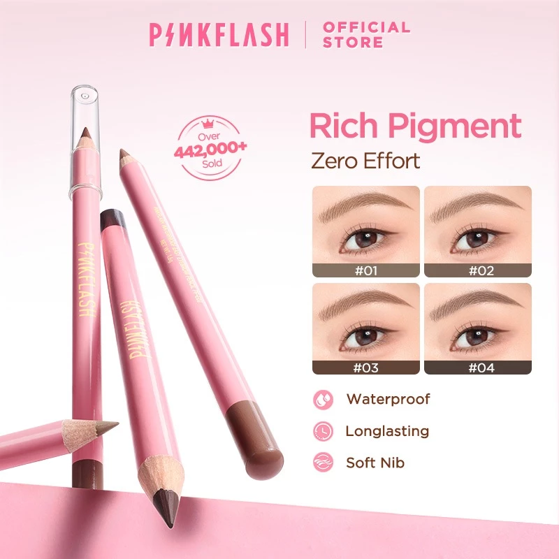 Pinkflash Ohmyemoji ดินสอเขียนคิ้ว แบบกันน้ำ ติดทนนาน