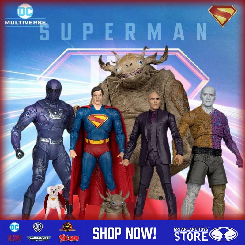 [มีในสต็อก] McFarlane Toys Superman Movie Superman Krypto Mr. Terrific Superman หุ่นยนต์ Ultraman Me