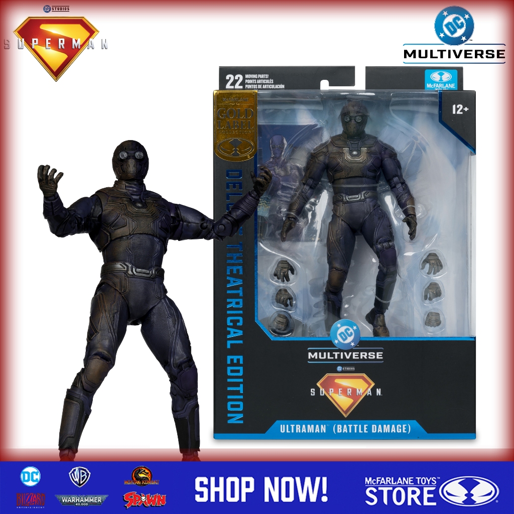 [มีในสต็อก]ของเล่น McFarlane Ultraman Battle Damage (ภาพยนตร์ Superman) Gold Label Deluxe แอ็คชั่นฟิ