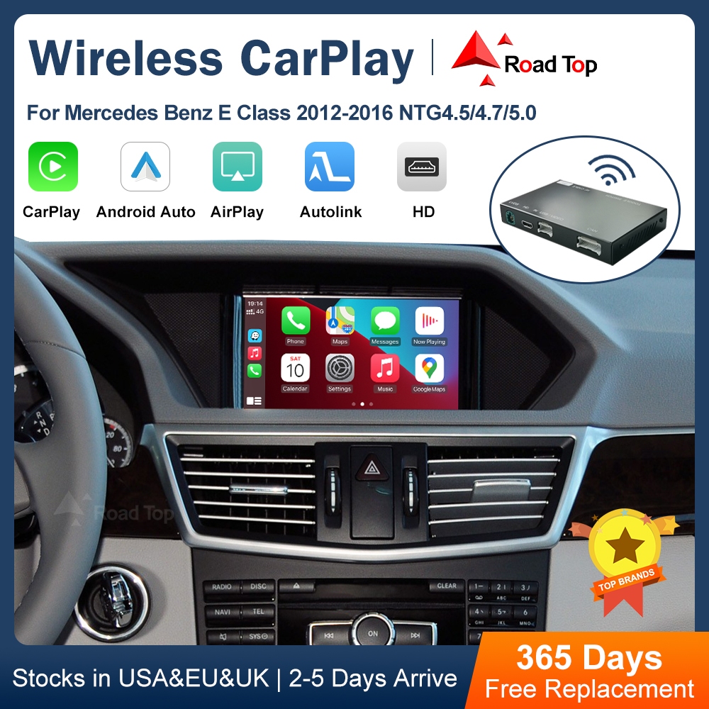 ไร้สาย Apple CarPlay Android ถอดรหัสอัตโนมัติสําหรับ Mercedes Benz E-Class W212 E Coupe C207 NTG4.5/