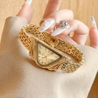 Retro Luxury Women's Watches Fashionable Asymmetrical Design, Premium Bracelet Style, Waterproof Quartz Timepiece, Perfect Gift