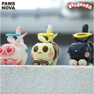 PAWSNOVA Doshii Cat ซีรีส์แมวนอนหมอบ กล่องสุ่มฟิกเกอร์ ของสะสมน่ารักแต่งห้อง