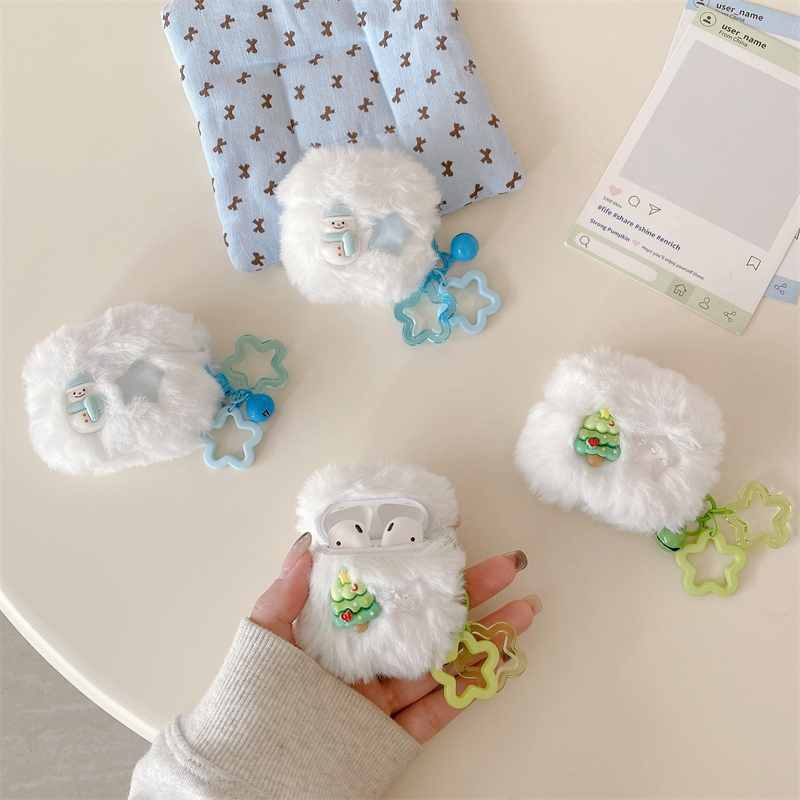 การ์ตูนน่ารัก xmas Plush yti Airpods สําหรับ Airpods 3/4/1/Pro3/2/Pro/Pro2 รุ่นชุดหูฟังไร้สายบลูทูธทนต่อการตกป้องกันกรณี - รูปที่ 7