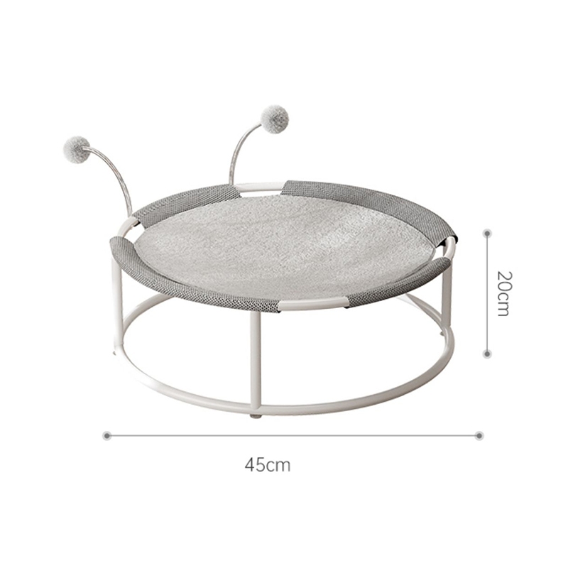 ที่นอนสัตว์เลี้ยง เปลนอน เหล็ก ทรงกลม พร้อมลูกบอล ซักล้างได้ เหมาะกับสี่ฤดูกาล สําหรับแมว สุนัข - รูปที่ 6