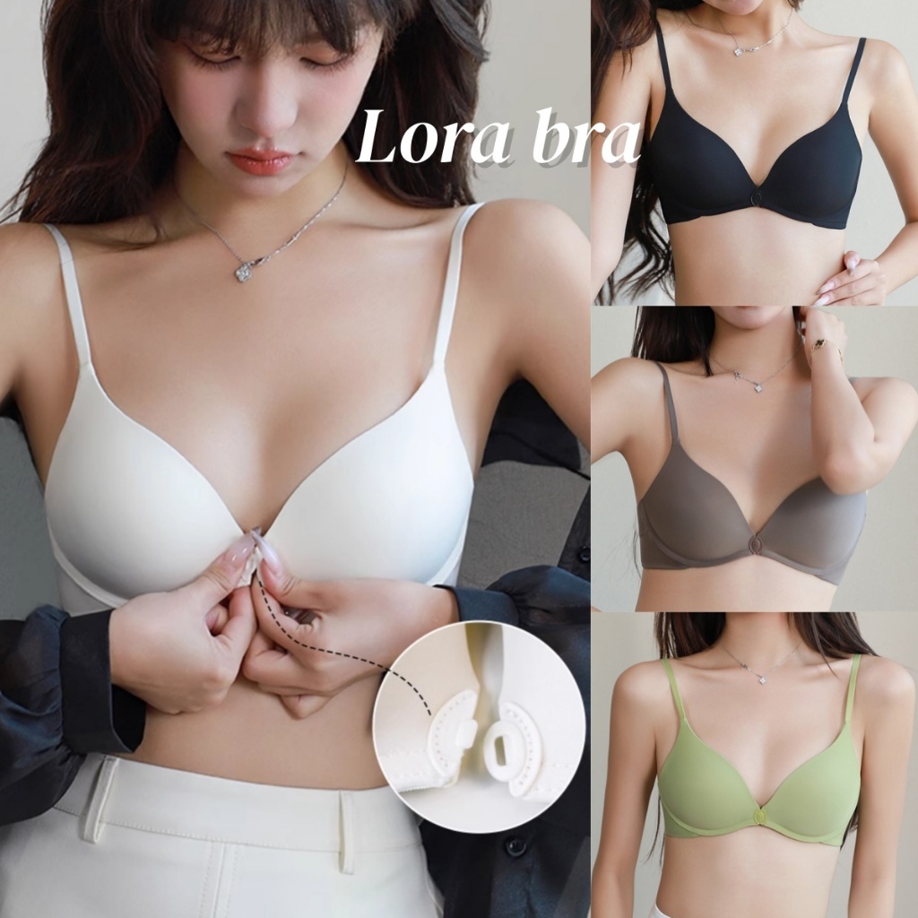 🔥 ส่งไวจากไทย✨ ชุดชั้นในดันทรง ตะขอหน้า ไม่มีโครง ใส่สบาย สีสันสดใส แฟชั่นผู้หญิง