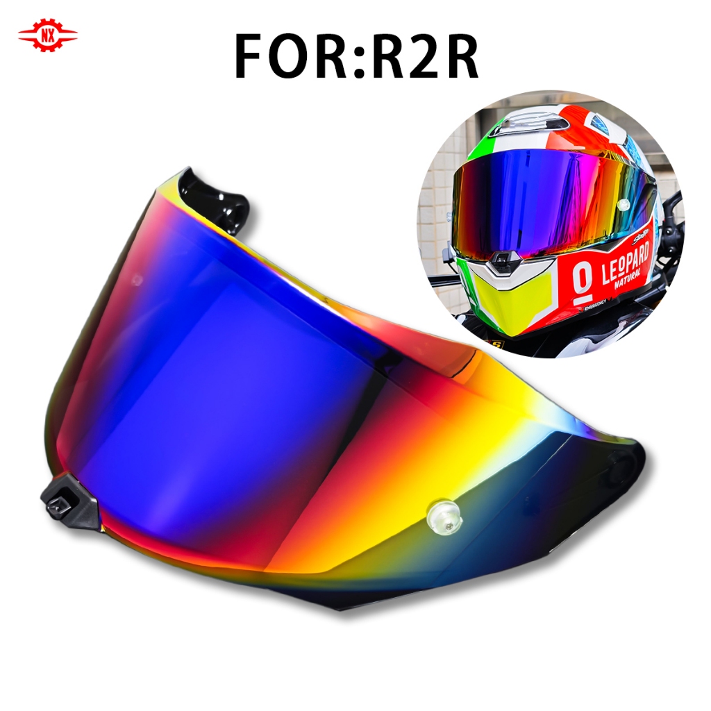 สําหรับ KYT R2R หมวกกันน็อคมอเตอร์ไซค์ Visor Sun Shield - วัสดุ PC, ป้องกันรังสียูวี, กันลม, ป้องกันการระเบิด, หลายสี, วิสัยทัศน์ความละเอียดสูง