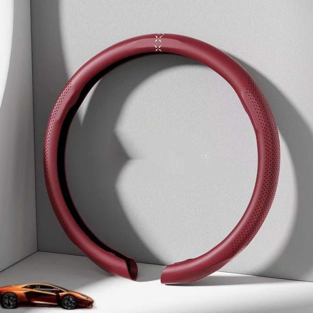 ที่หุ้มพวงมาลัยรถยนต์กันลื่นดูดซับเหงื่อ O-Type D-Type ทนต่อการสึกหรอ