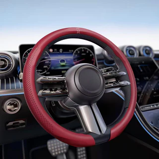 ที่หุ้มพวงมาลัยรถยนต์กันลื่นดูดซับเหงื่อ O-Type D-Type ทนต่อการสึกหรอ
