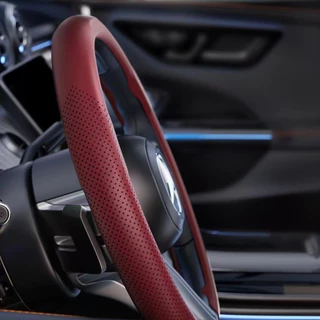 ที่หุ้มพวงมาลัยรถยนต์กันลื่นดูดซับเหงื่อ O-Type D-Type ทนต่อการสึกหรอ