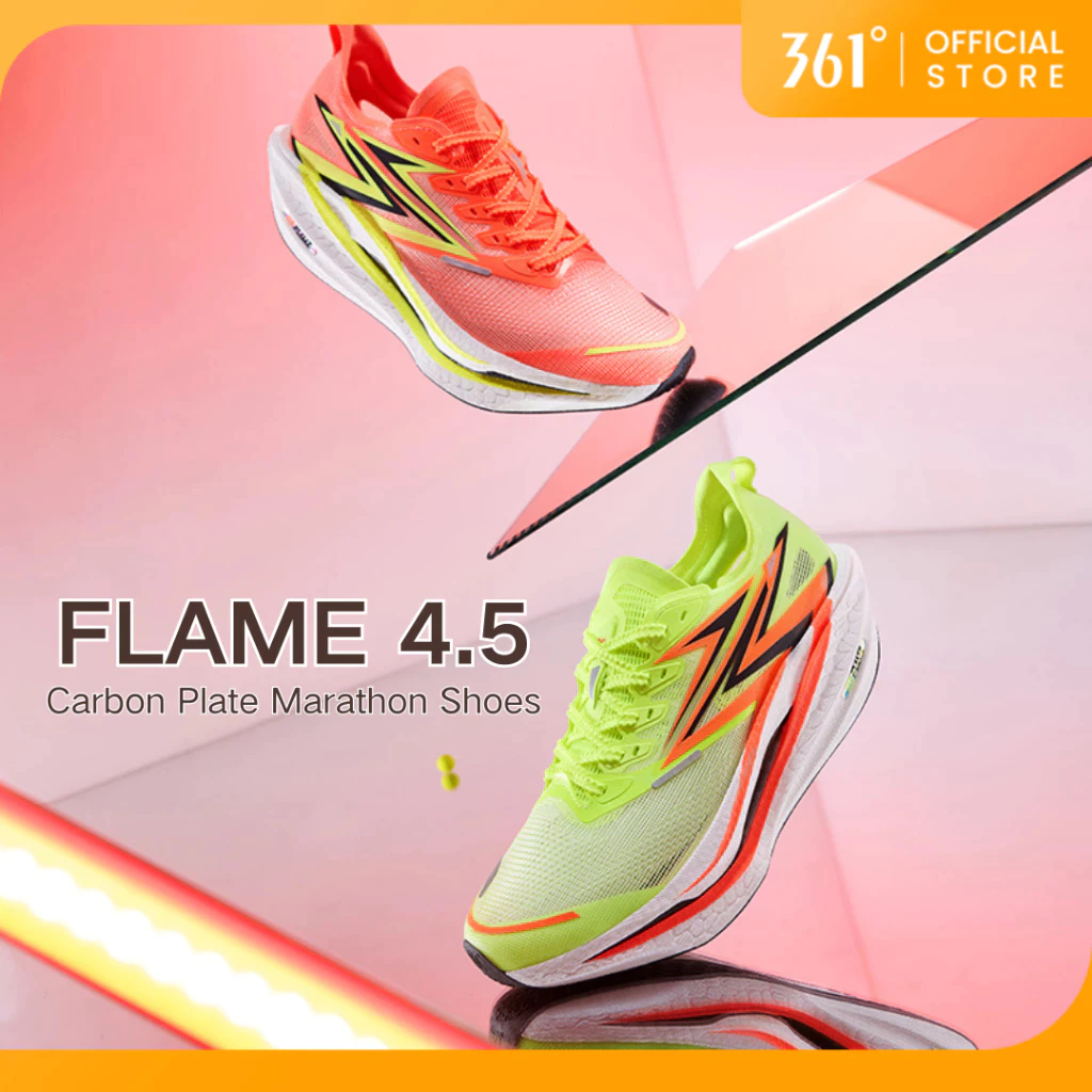 361 Degrees Flame 4.5 Men Running Shoes Professional Anti-Slip สบาย Breathable 672532221