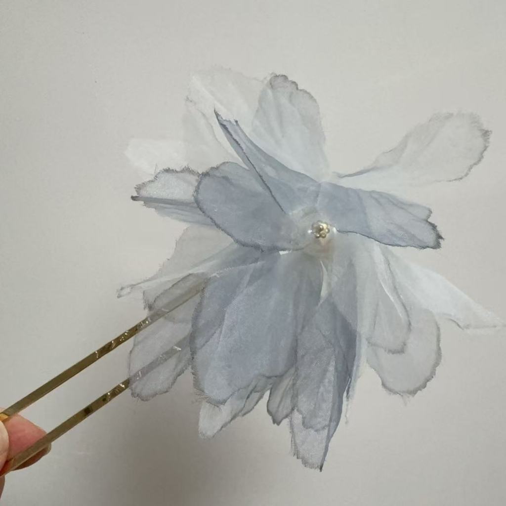 กิ๊บรูปตัว U และผีเสื้อใบตาย พร้อมลูกปัดดอกไม้ชีฟอง ออกแบบใหม่ในสไตล์จีน - รูปที่ 6