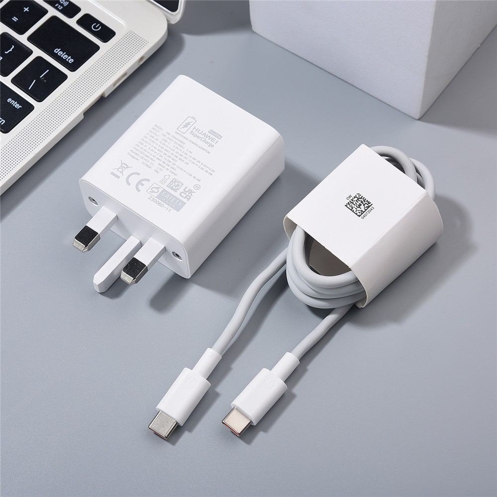 HUAWEI 88W Dual Ports Charger Super Fast Charger USB A/C PD UK Power Adapter 6A ประเภท C สําหรับ Mat