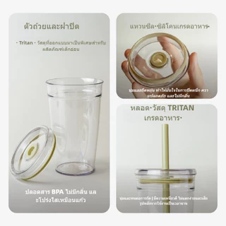 🔥【ขายดี!】กระติกน้ำสายฟ้า 450ml Tritan ดูดง่ายไม่รั่ว! 26สีสวย ❤ แถมแปรงล้าง+