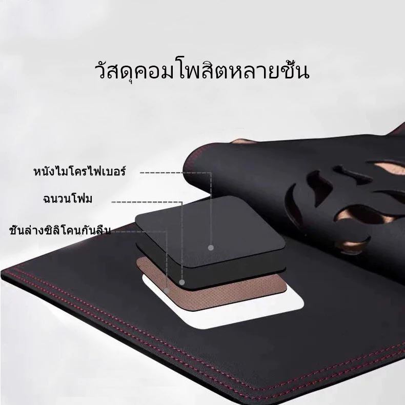 แผ่นรองแดชบอร์ด Toyota Hilux Revo 2016-2025 กันแดด คอนโซลหน้า กันลื่น ป้องกันรอย วัสดุหนังไมโครไฟเบอร์ - รูปที่ 2