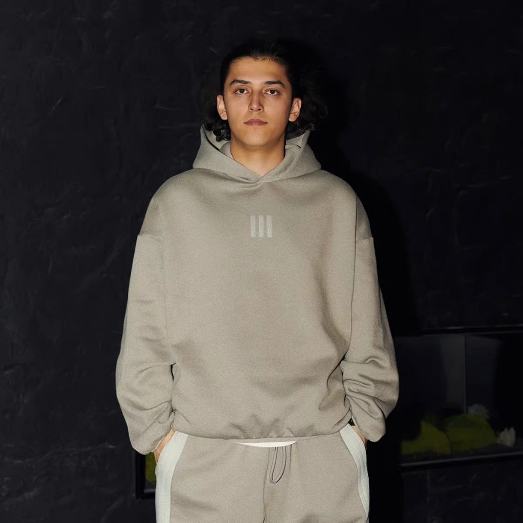 25SS ฤดูใบไม้ร่วง/ฤดูหนาวใหม่ FEAR ESS American High Street กาวพิมพ์หมอกลําลองหลวม Plush Hoodie