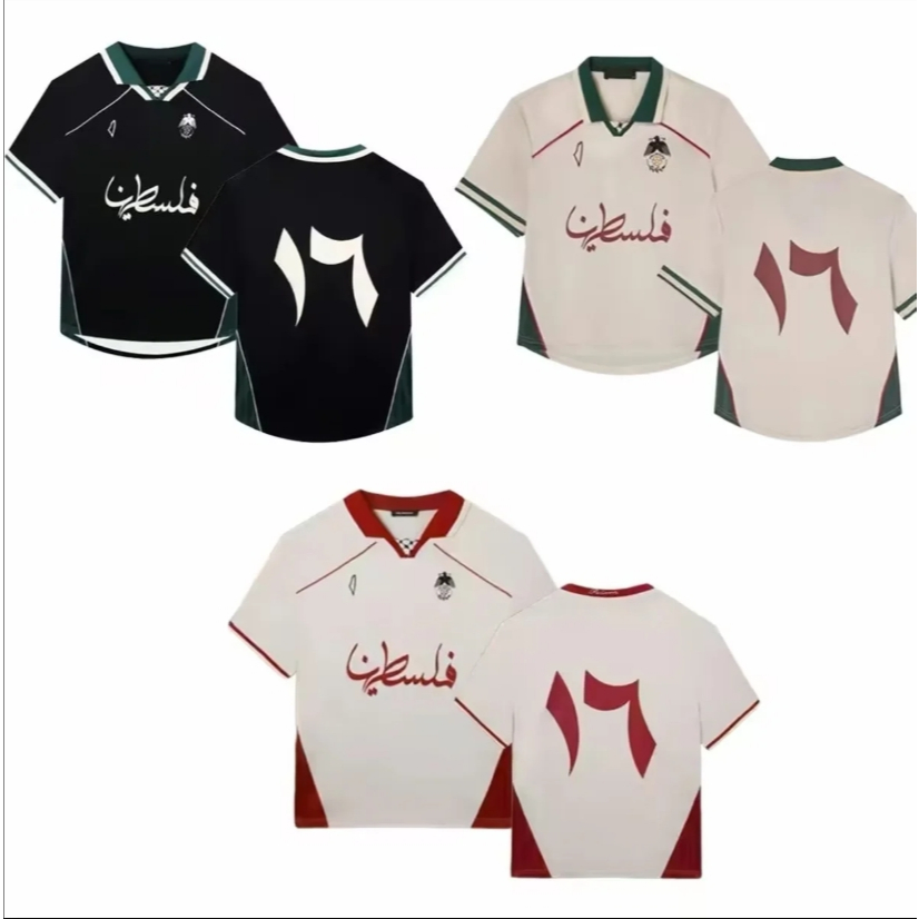 Retro 17th Century Palestian เสื้อเชิ้ตผู้ชายสีดํา/ขาว S-XXL 1:1