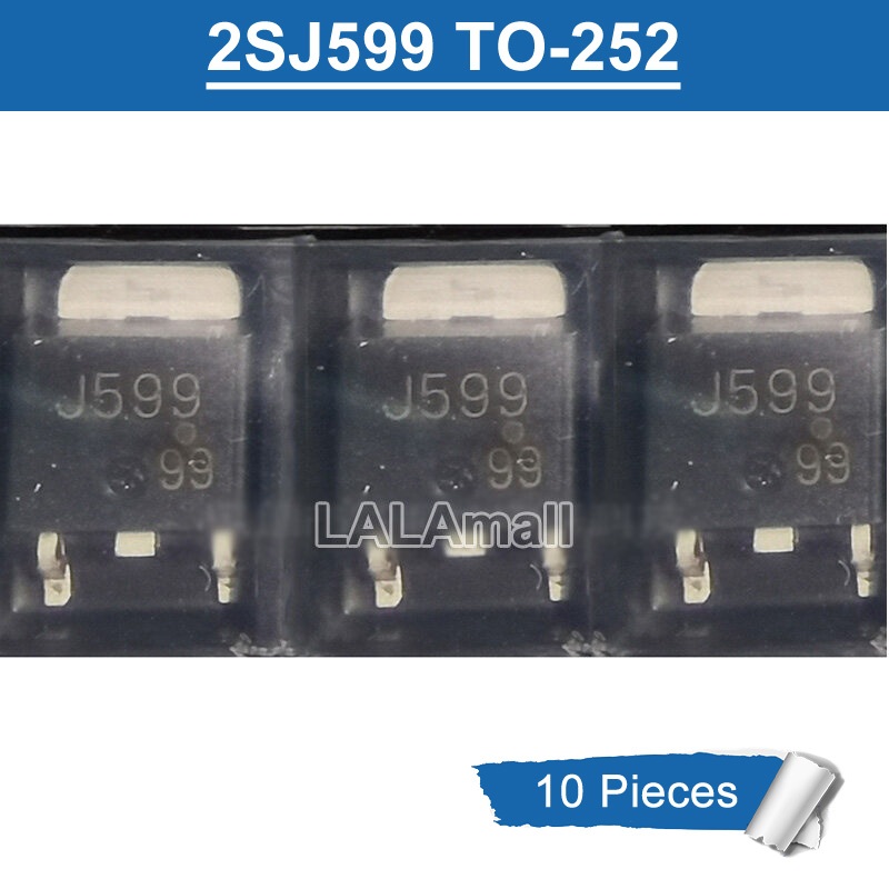 10pcs J599 2SJ599 TO-252 20A/60V P-channel MOSFET ทรานซิสเตอร์ใหม่เดิม
