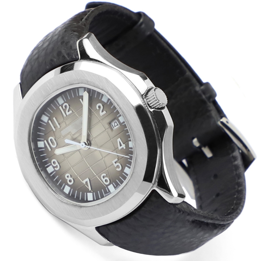 21 มม.สายนาฬิกาหนังโค้งสําหรับ Patek PP Philippe AQUANAUT 5164A 5167A 5168A 5167R 5168A สร้อยข้อมือส