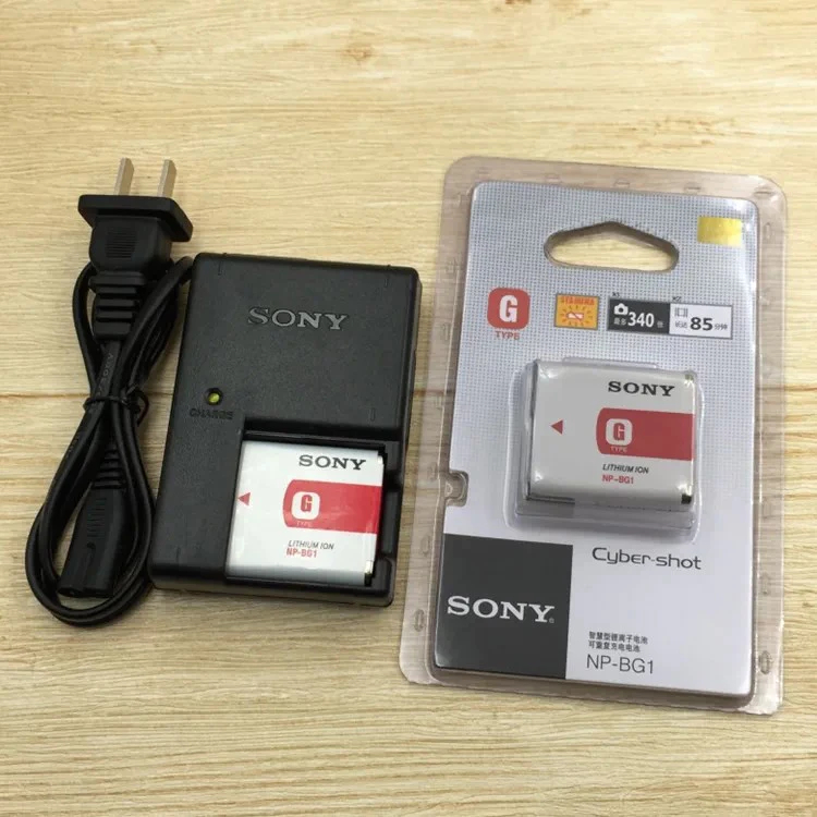 แบตเตอรี่กล้องดิจิตอลสําหรับ Sony NP-BG1 พร้อมแท่นชาร์จและแท่นชาร์จ